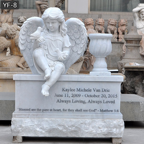 angel of grief statue baby memorials headstones