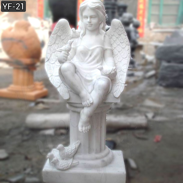  Weeping Angel Headstone | Morning Rose Granite Headstone