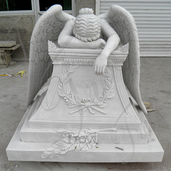 graveyard angel statues gravestone markers