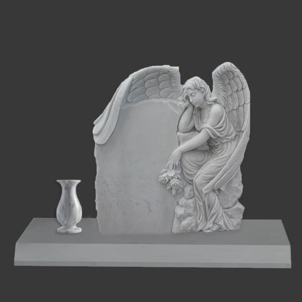 grieving angel statue memorial granite