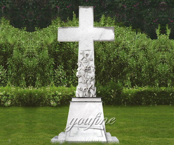 Hot Selling Classic marble cross monuments and headstones for sale