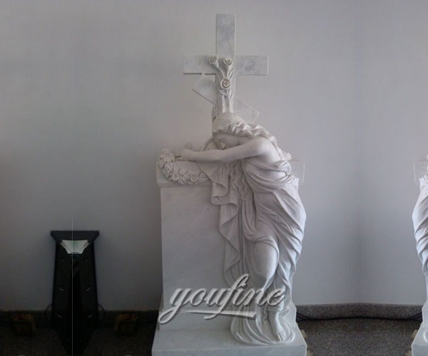 Pure white marble crosses religious cemetery headstones price