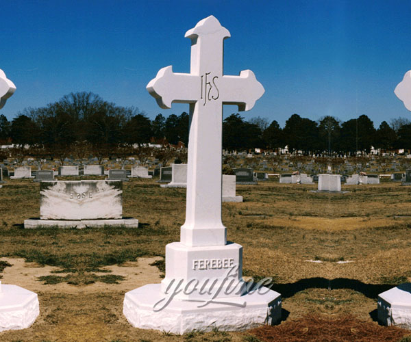 Classical hand carved cross cemetery monuments design prices