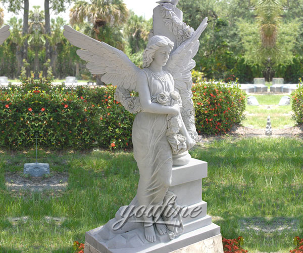 Best Detailed Carvings angel marble headstone for grave decorations cost