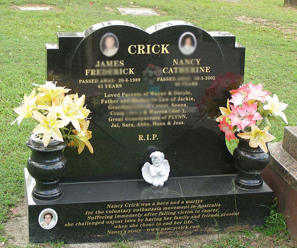 Black granite upright headstones plaques with vase grave decoration