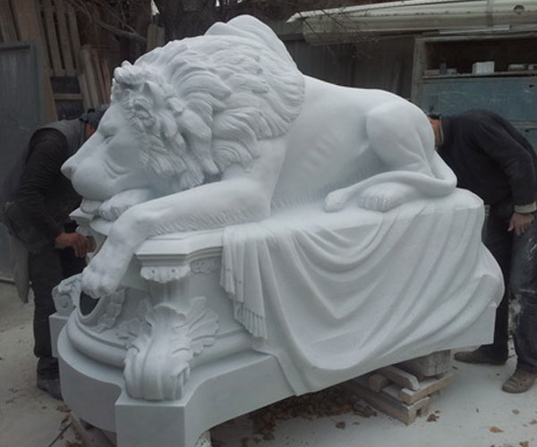 Cemetery monuments with lion statue lucerne for grave decoration design to buy