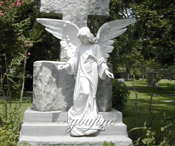 Classic Designs Angel Style decorative pure white stone headstones for graves