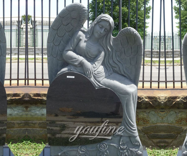 Granite stone Angel Heart Shaped Granite Tombstone grave markers