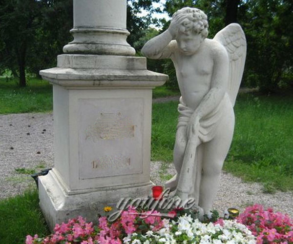 Grave decoration cherub statue design costs