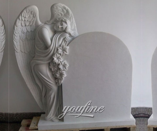 Grave decoration white marble angel of grace to buy