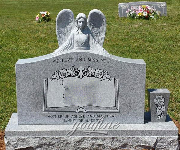 Hot selling granite angel affordable headstones for grave