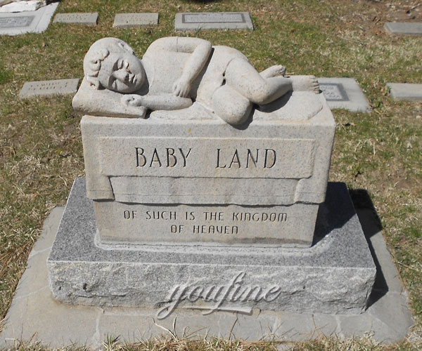 Sleeping baby cemetery headstones design to buy