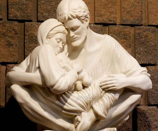 holy family marble statue