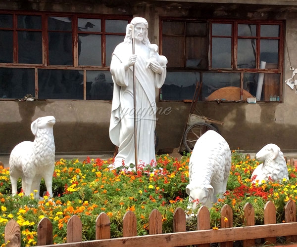 garden decoration marble jesus sculpture