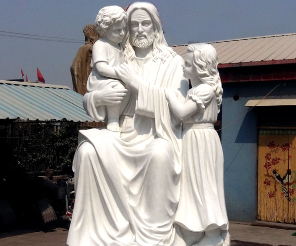 garden decoration marble jesus sculpture