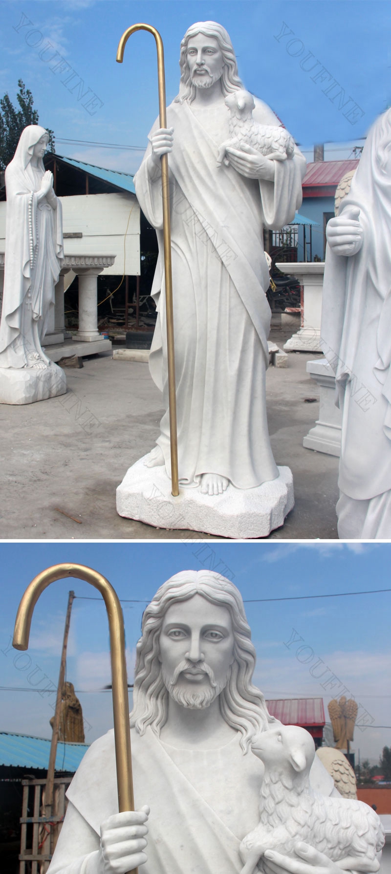 marble stone of jesus statue