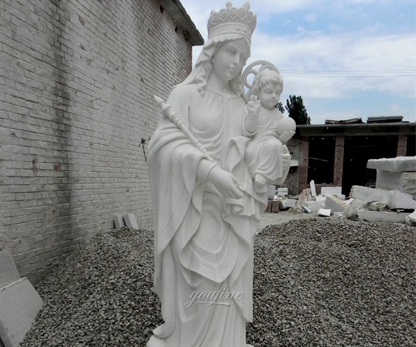 mother mary with baby jesus statue