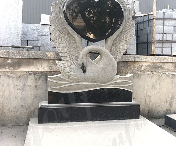 High Polished Heart-shaped Granite Headstone Monument Manufacturer MOKK-564