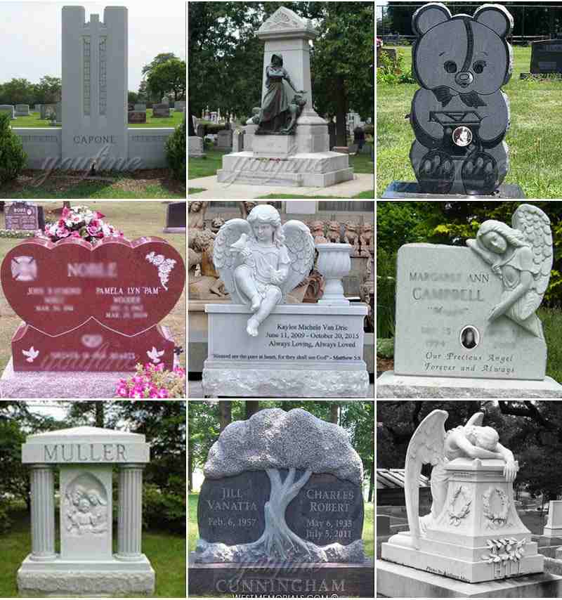 Marble Headstone with Cross