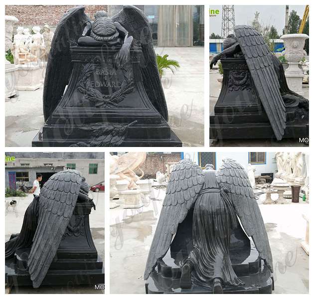 Granite Angel Headstone Sculpture