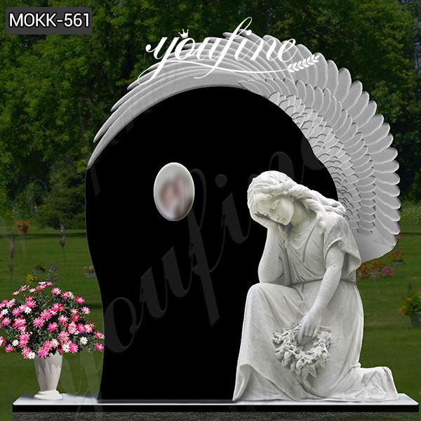 Black Weeping Angel Tombstone for graves Supplier MOKK-561Black Weeping Angel Tombstone for graves Supplier MOKK-561