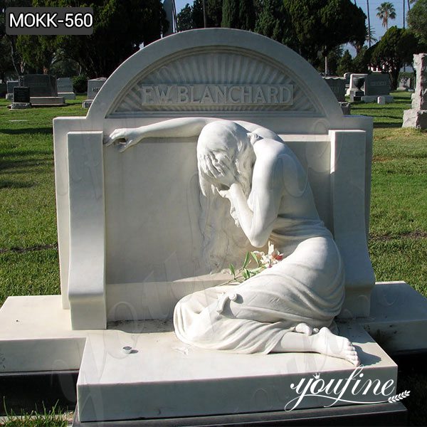 Marble Crying Angel Tombstone China Factory MOKK-560