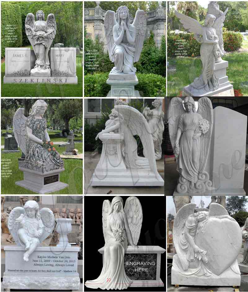 Natural Marble Weeping Angel Headstones China FactoryNatural Marble Weeping Angel Headstones China Factory