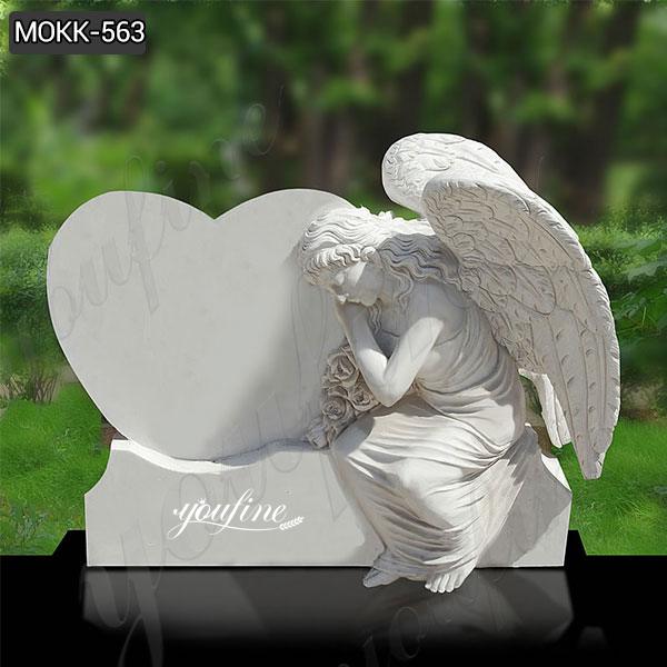 Natural Marble Weeping Angel Headstone For Sale Mokk 563 Headstones Designs For Sale