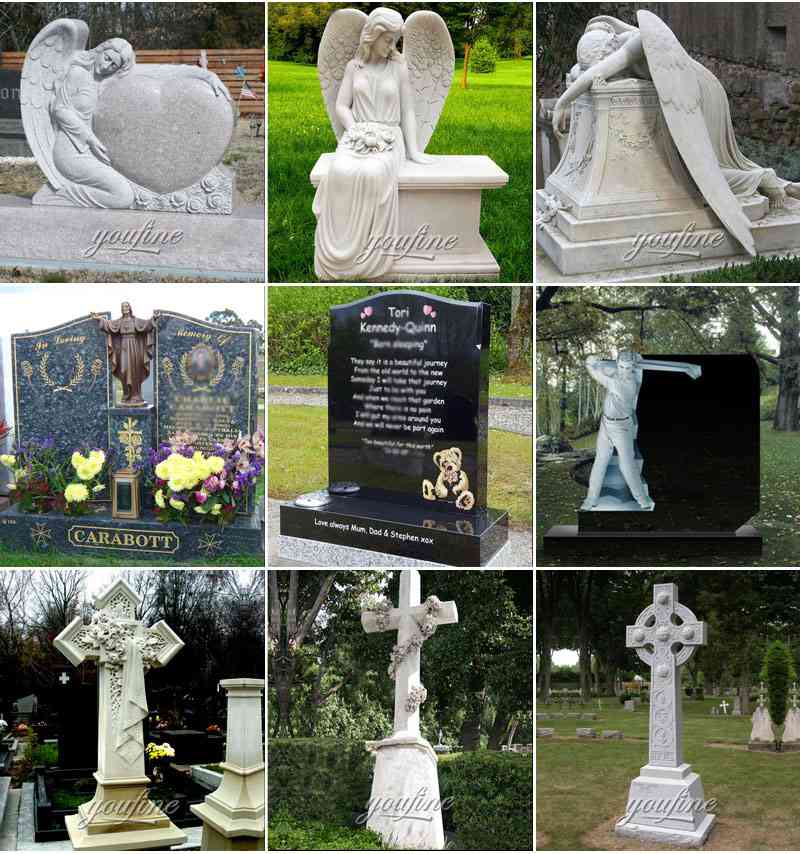 black granite headstones