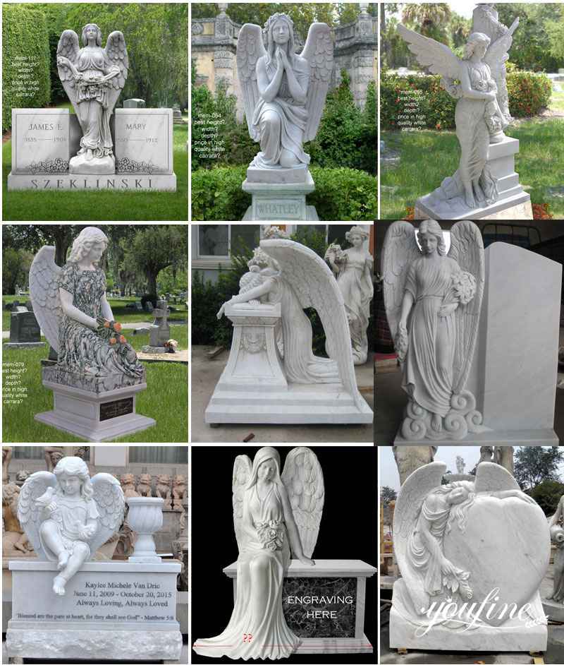 angel statues for graves memorials
