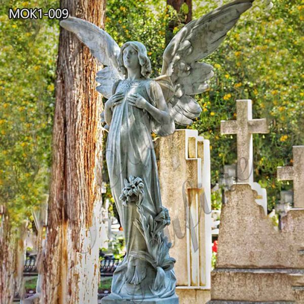 beautiful angel tombstone-YouFine Sculpture
