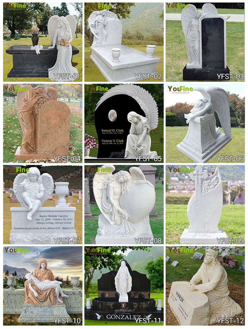 Diverse Selection of Angel Tombstone Designs