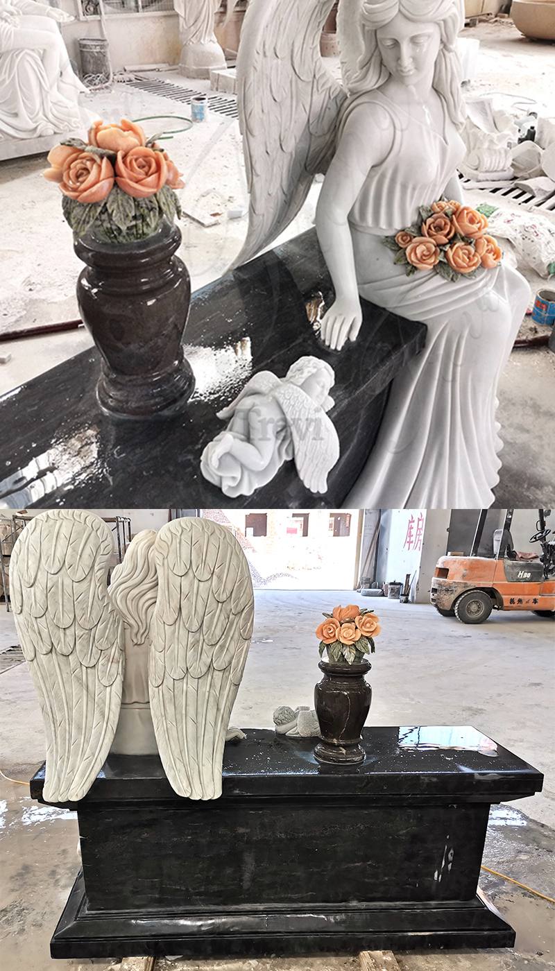 White Marble Angel Headstone Introduction