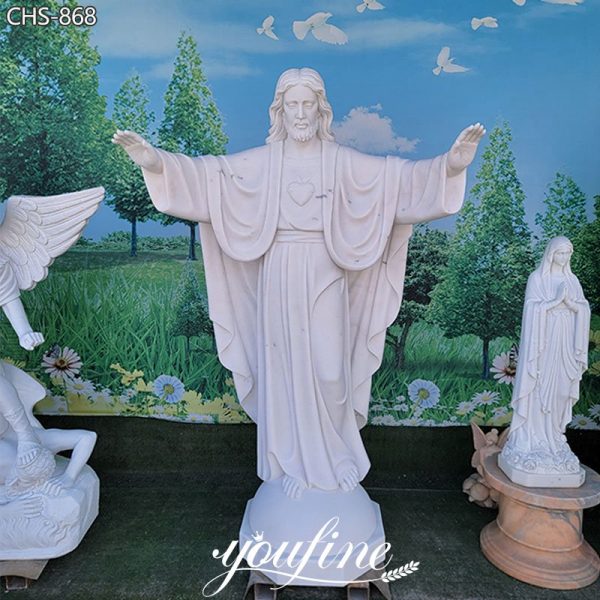 Life-Size Marble Jesus Statue Church Decor for Sale