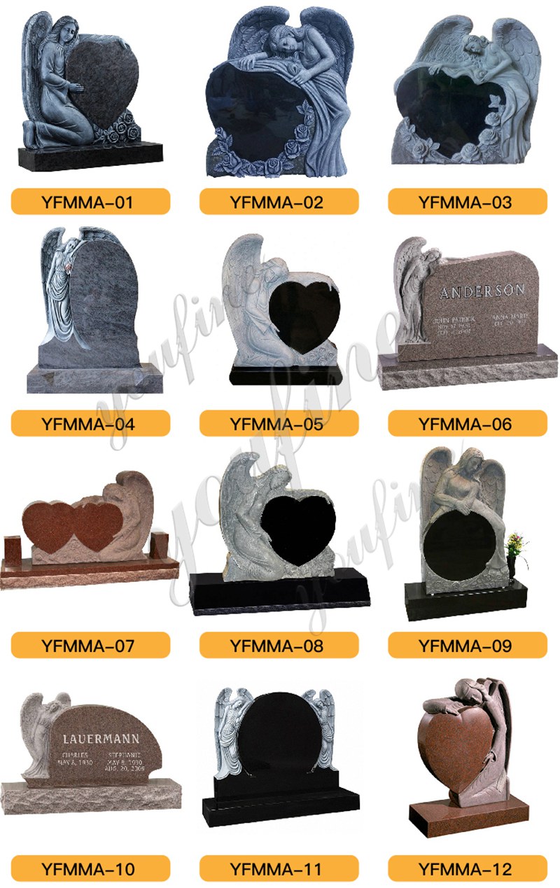A Variety of Marble Tombstones