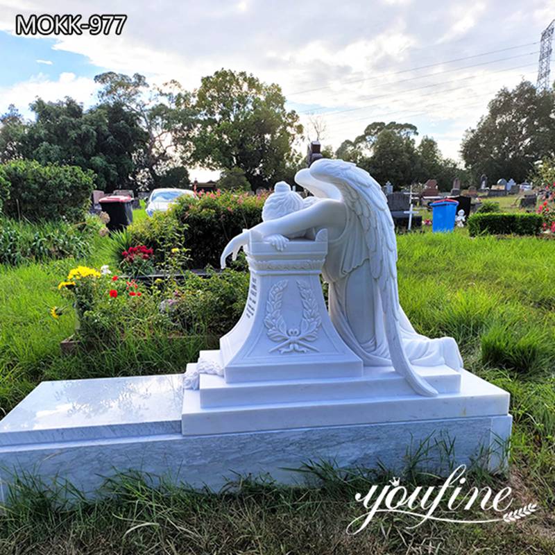 marble angel memorial headstone