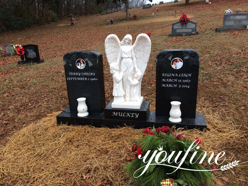 marble angel statue headstone