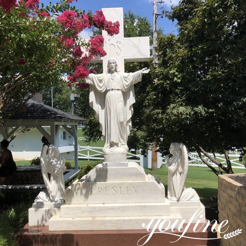 marble cross headstone