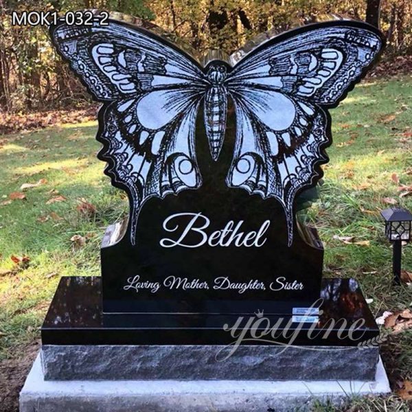 Hand Carved Beautiful Marble Butterfly Headstones for Graves (1)